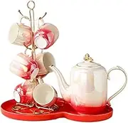 Water Carafe Ceramic Kettle Cup Water Set with Iron Stand Household teapot Tea Set Large Capacity Cold Kettle Gift Set Beverage Serveware