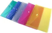 ROMISBABA 20pcs Clear Document Folder with Snap Button Storage Bags Transparent for Organizing Documents and Preventing Loose Papers