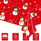 Rectangle Plastic Tablecloth Christmas Dinner Party Decoration Table Cover Cloth