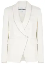 Veronica Beard Jagger Dickey Crystal-embellished Satin Blazer - White - 4 (UK8 / S) 4 (UK8 / S)