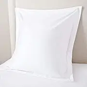 European Square Pillow Shams Set of 2 White 600 Thread Count 100% Egyptian Cotton Pack of 2 Euro 26X26 White Pillow Shams Cushion Cover, Cases Decorative Pillow Covers (White,European 26 x 26)
