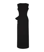 Mannerism side-slit dress 10 Black