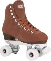 VNLA A La Mode Suede Leather Indoor Roller Skates Brown