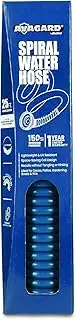 Avagard Recoil Garden Hose, Expandable Water Hose with 3/8" Heavy Duty Brass Connectors, Bend Free Spring Sleeve on Both Ends (Blue)
