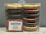 NIB! Kemp & Beatley Napkin Rings Set of 12 Yarn Wrap Autumn Fall Thanksgiving