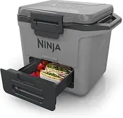 Ninja FrostVault Hard Cooler with Integrated Dry Storage Drawer, 28 Litre Capacity, fits up to 48 Cans, FB131GYANZ, Grey