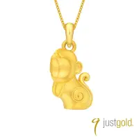 在飛比找momo購物網優惠-【Just Gold 鎮金店】十二生肖淘喜系列黃金吊墜 - 