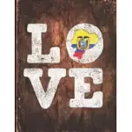 LOVE: ECUADOR FLAG CUTE PERSONALIZED GIFT FOR ECUADORIAN FRIEND UNDATED PLANNER DAILY WEEKLY MONTHLY CALENDAR ORGANIZER JOUR