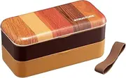 Skater SLBW6M-A Simple Lunch Box, 20.3 fl oz (600 ml), Structure, Wood Grain, Light Brown