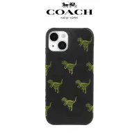 在飛比找momo購物網優惠-【COACH】iPhone 15 真皮手機殼 小恐龍(iPh