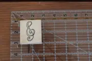 WHIPPER SNAPPER MUSIC NOTE TREBLE CLEF Wood Rubber Stamp M