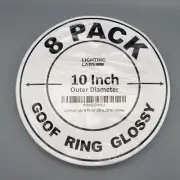 10" OD 6.25" ID Large Glossy White Goof Rings 8 Pack By Lighting Labs