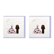2x Boyle Handmade Paper 15x15cm Quilled Greeting Card w/ Envelope Timeless Love