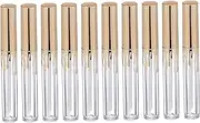 VICASKY 10 Pack Empty Lip Gloss Bottles Small Lipstick Tubes Brush for Portable Use