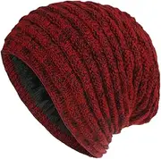 [Generic] Winter Knit Slouchy Beanie Hat for Men Women Thick Keep Warm Baggy Cap