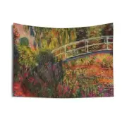 Claude Monet "Water Lily Pond, Water Irises" Decor Wall Hanging Large Tapestry