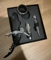 Wine Bar Corkscrew Set Stainless Steel Great Gift Idea!