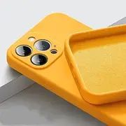 Color Liquid Square Silicone Phone Case for iPhone 15 14 13 11 12 Pro Max X XR XS Max 7 8 Plus SE 2020 Soft Protection Cover,Sunflower,for iPhone 15 ProMax