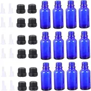 BATHVEVE 15pcs Glass Dropper Bottles Portable Essential Oil Dispenser for DIY Perfume Aromatherapy and Liquid Storage for Travel and Home Use