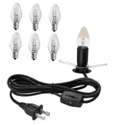 Himalayan Salt Lamp Cord with Gear Switch，Original Replacement Cord with Base