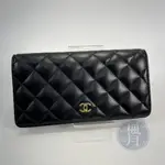 CHANEL 香奈兒 A31509 26開 黑色 金釦 牛皮 COCO 對折 長夾 皮夾 錢包 小皮件 配件