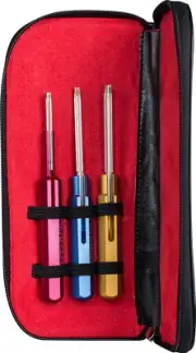 Jonard Tools 3Pc Insertion Tool Kit for Front Release Contacts w/ Leather Case