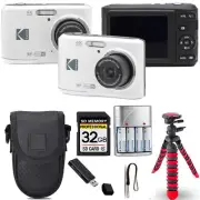 Kodak Pixpro FZ45 Camera (White) +Spider Tripod + Case -32GB Kit