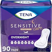 TENA Overnight Pads 45ct (2 Pack), 16 Inch, 45 Count, 2 Pads