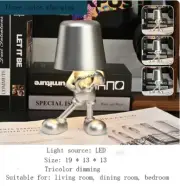 Touch Desk Lamp, Study Room, Bedside Lamp, Decorative Lamp USB Charge Silver E