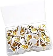 200Pcs Bulletin Board Thumb Tacks Wall Thumbtacks Marker Office Organization Flat Back Push Pins for Office Notice Working, White