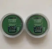 YANKEE CANDLE MISTLETOE SCENTERPIECE EASY MELTCUP X 2 HOLIDAY FAVORITE