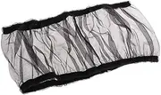 pranovo Bird Cage Seed Catcher Seeds Guard Parrot Nylon Mesh Net Cover Stretchy Shell Skirt Traps Cage Basket Soft Airy (Black)