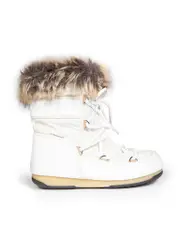 White Fur Lined Snow Boots