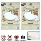 2 Queen Size Zippered Mattress Cover Waterproof Bed Bug Dust Mite Protect Fabric