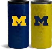 The Memory Company | Licensed NCAA 2-Pack Home/Away Leopard SS Slim Can Coolie,University of Michigan