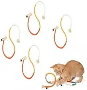 LimCryspp Cat Rope Toys, 4 Cotton Rope Cat Toys (for Indoor Cats), Handmade Pet Chew Toys (for Grinding Teeth), Plus Long