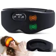 Heated Eye Mask with Sleep Headphones, Sleep Mask with White Noise, Heated Ey...
