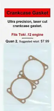 Toki .12 Crankcase Gasket 2 Pack NIP