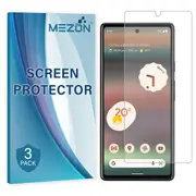 [3 Pack] Google Pixel 6a (6.1”) Anti-Glare Matte Screen Protector Film by MEZON – Case Friendly, Shock Absorption (Pixel 6a, Matte)