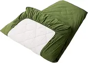 EMOOR Color 100% Cotton Fitted Sheet for The Thick Futon Mattress (Olive) Japanese Twin Size (39 x 82 x 8 in.). Made in Japan