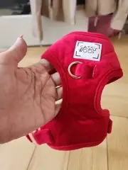 Sassy Woof Red Velvet XS Harness, leash, and Waste bag holder