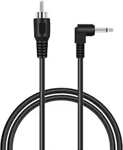 Bolvek 3ft RCA Male to 3.5mm 1/8 inch 90 Degree Right Angle Monaural Mono Male Plug Jack Connector Audio Converter Cable for Pre-Amp Subwoofer Soundbar Speakers