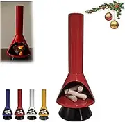 Miniature Mid-Century Modern-Style LED Fireplace, Mini LED Wood Stove Fireplace Decorative Lights, Small Fake Fireplace, Desktop Fireplace Lamp, Mini Fireplace, Flame Effect LED Fire Lamp (A)
