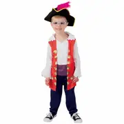 Captain Feathersword Pirate The Wiggles Book Week Child Boys Costume 3-5