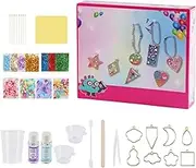 DIYs Epoxy Resin Kit for Kids, Handmade Crystal Resin Pendant Kits, Epoxy Resin Pendant Molds Kits with Sequin
