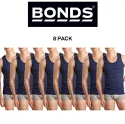 Bonds Mens Chesty Singlets Super Soft Cotton Breathable Seamfree 8 Pack M7NLO