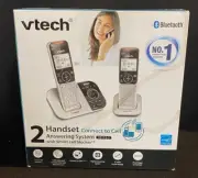 VTech VS112-2 DECT 6.0 Cordless Phone Answering System Bluetooth 2 Handsets-NEW