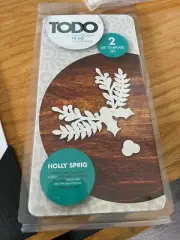 TODO Die Template set - HOLLY SPRIG - 2x -