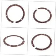 HYTROVE Guitar Rosette Curved Strips Inlay Decal Abalone Guitar Sound Hole Sticker Easy Application Removal Non Damaging Decor