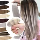 Indian Seamlesss Tape In THICK Remy Human Hair Extensions Full Head Skin Weft AU